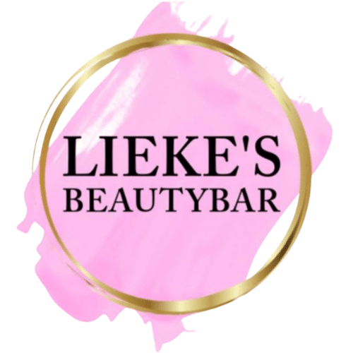 Logo Liekes beautybar rose met een gouden ring eromheen