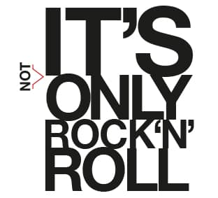 it's not only rock 'n'roll logo in zwart wit
